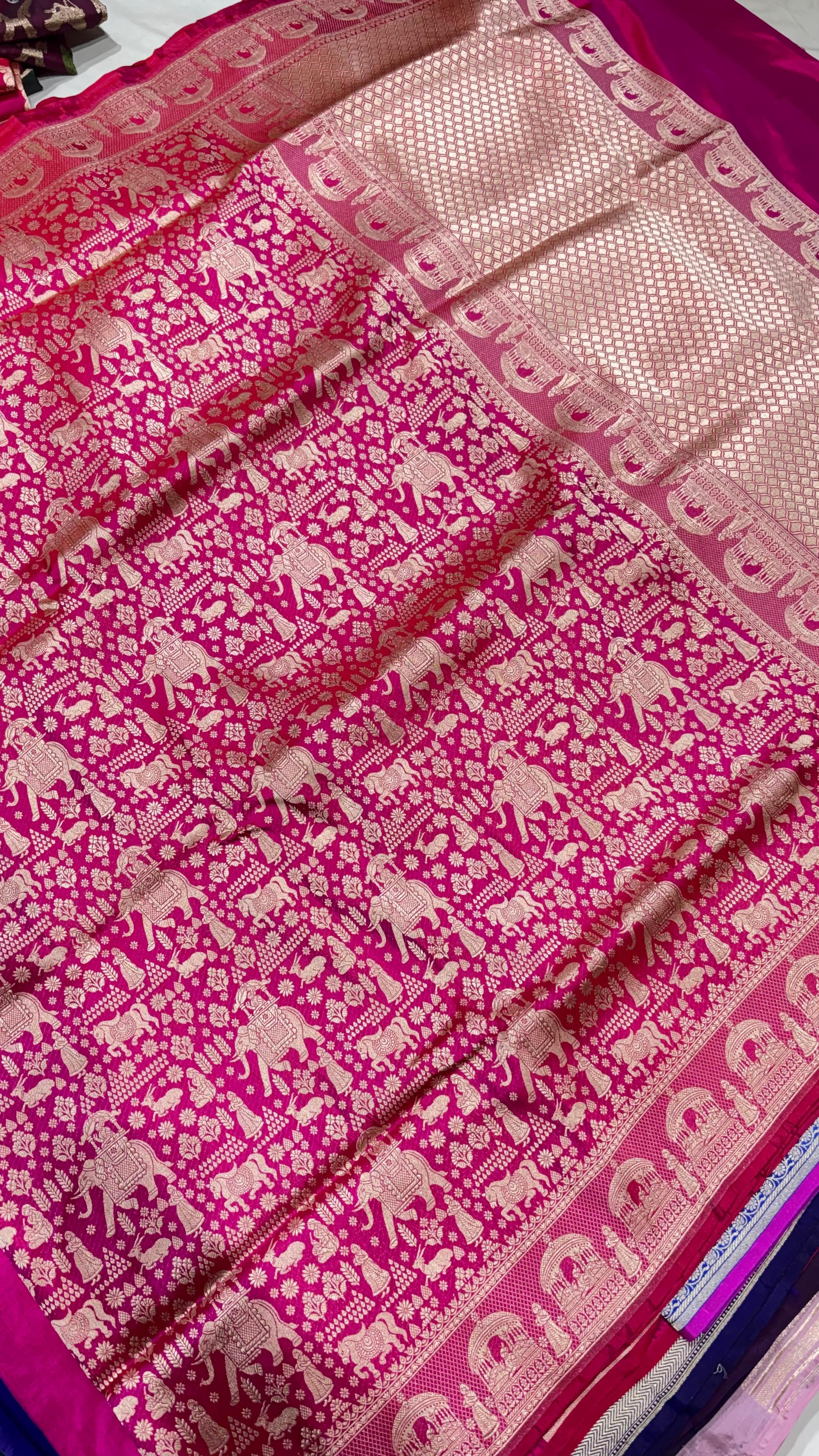 Pure Handwoven Silk Katan Saree - Look 3 - View 2