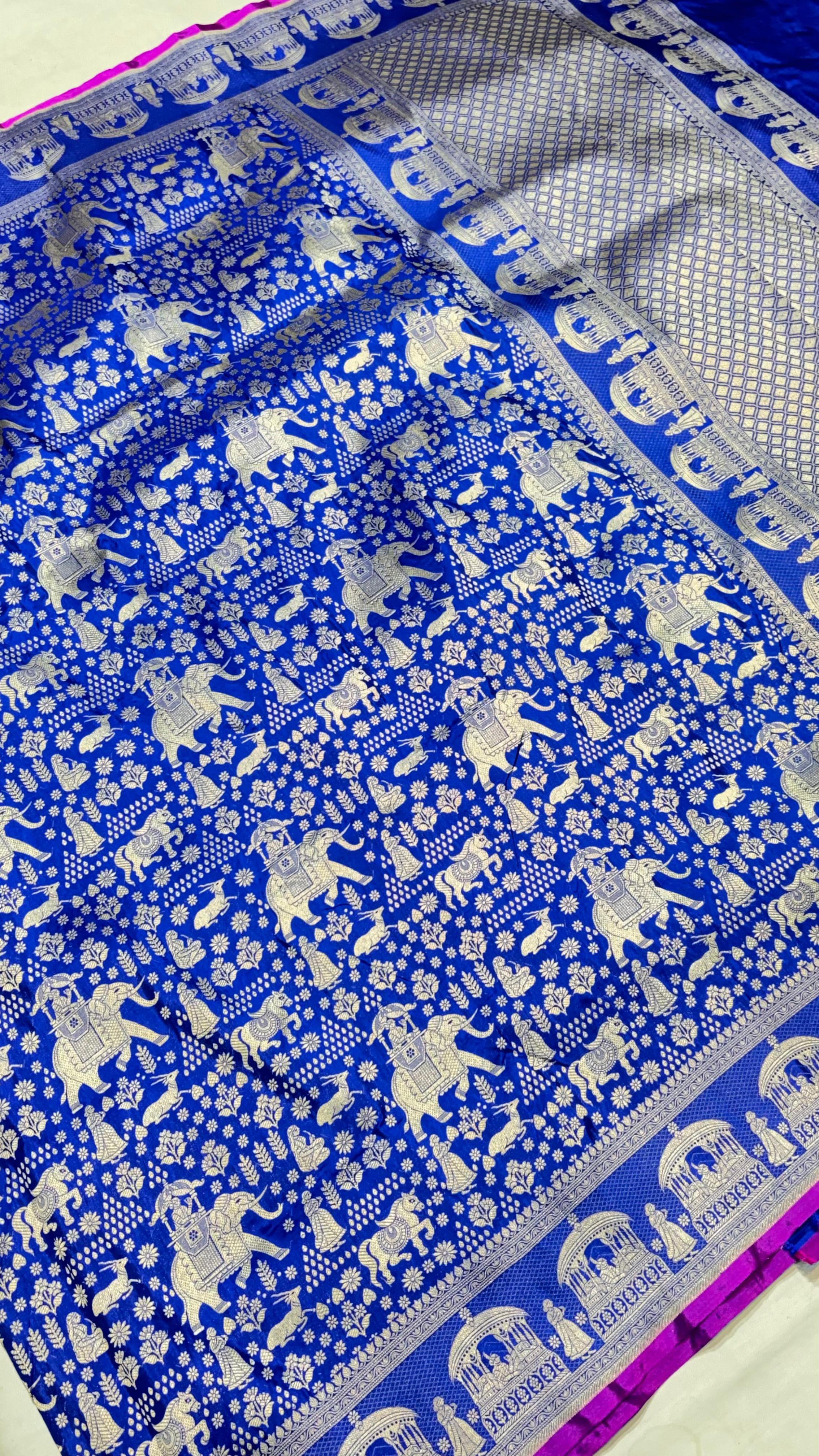 Pure Handwoven Silk Katan Saree - Look 6 - Detail View 2 | Shri Geeta Sarees
