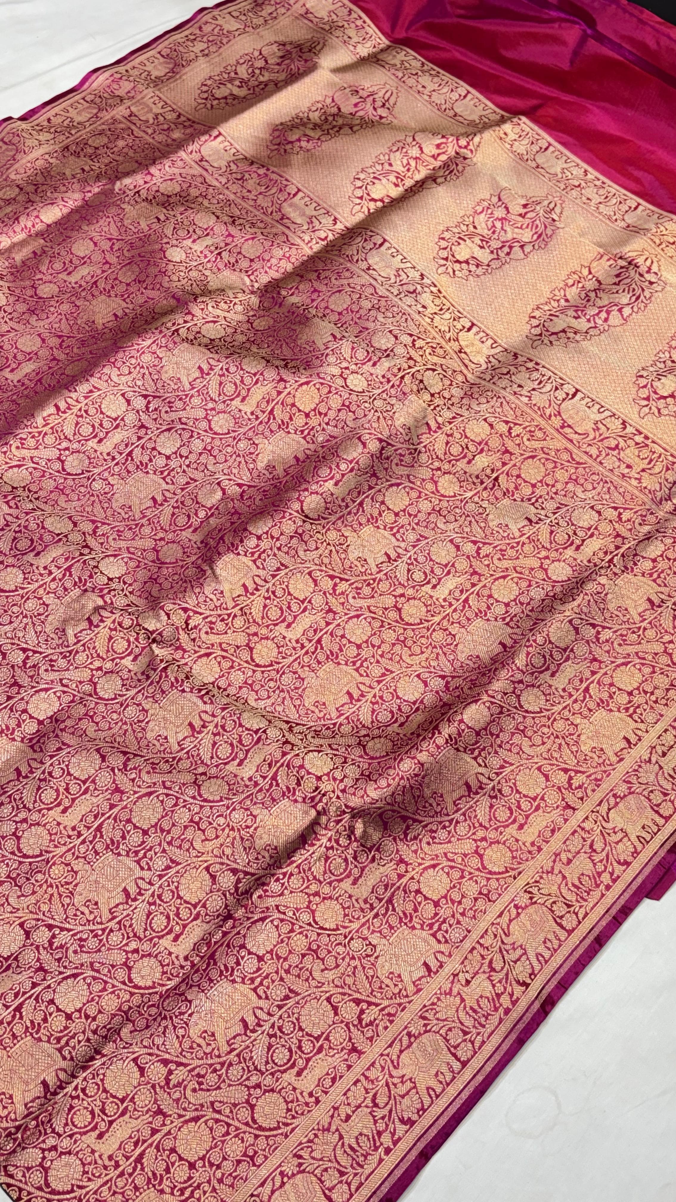 Pure Handwoven Silk Katan Saree - Look 8 - View 2