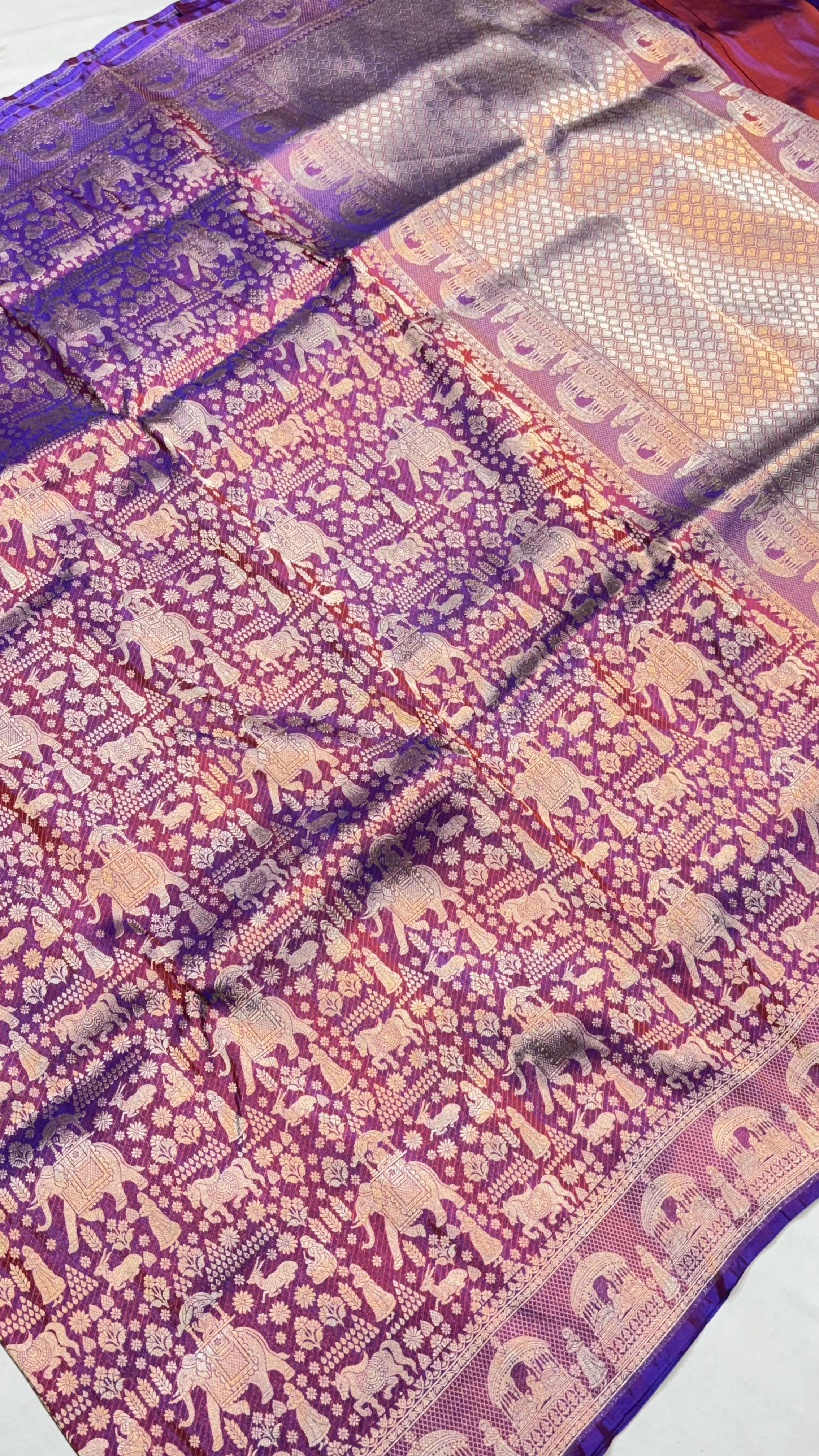 Pure Handwoven Silk Katan Saree - Look 22 - View 2