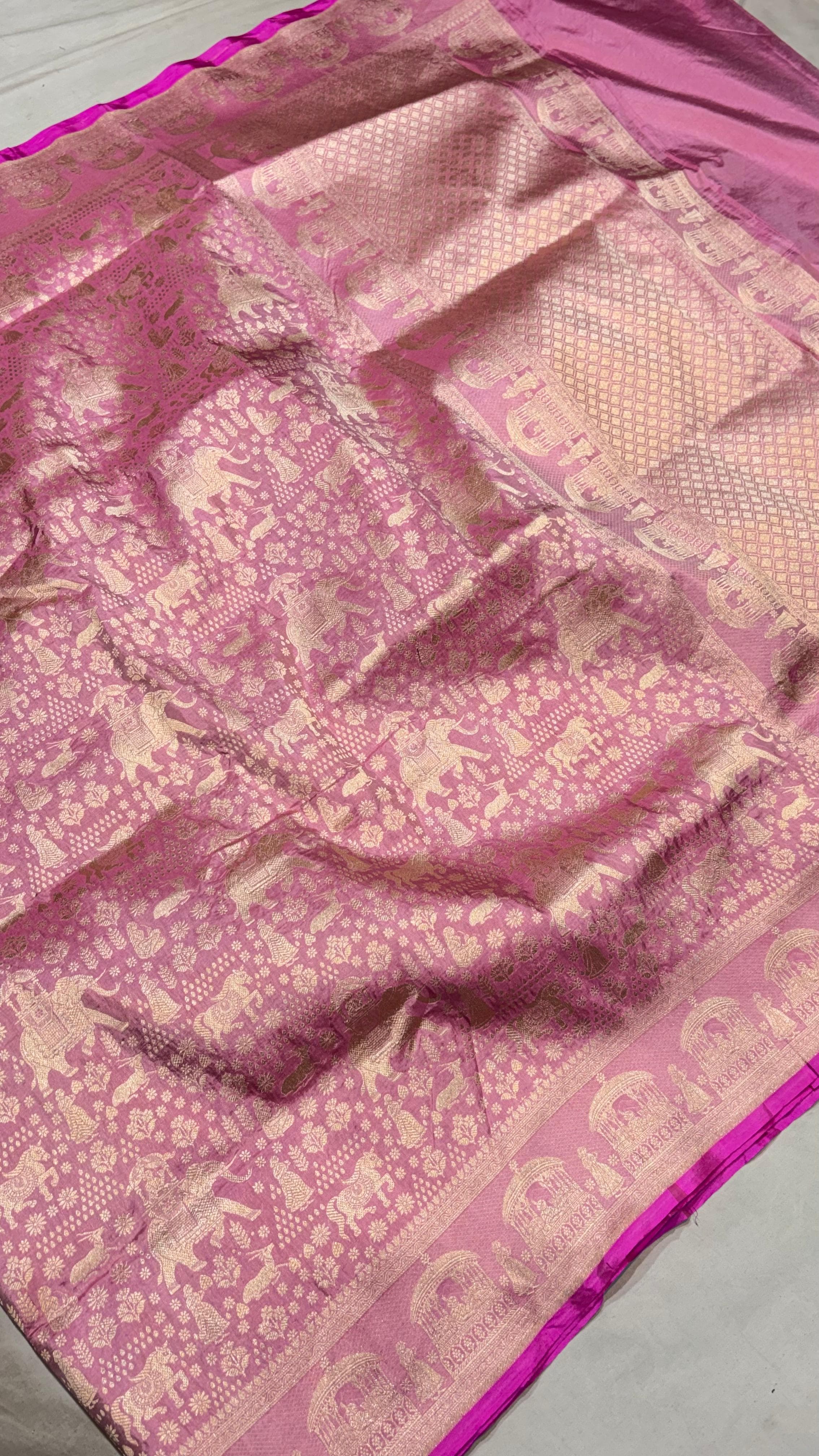 Pure Handwoven Silk Katan Saree - Look 24 - View 2
