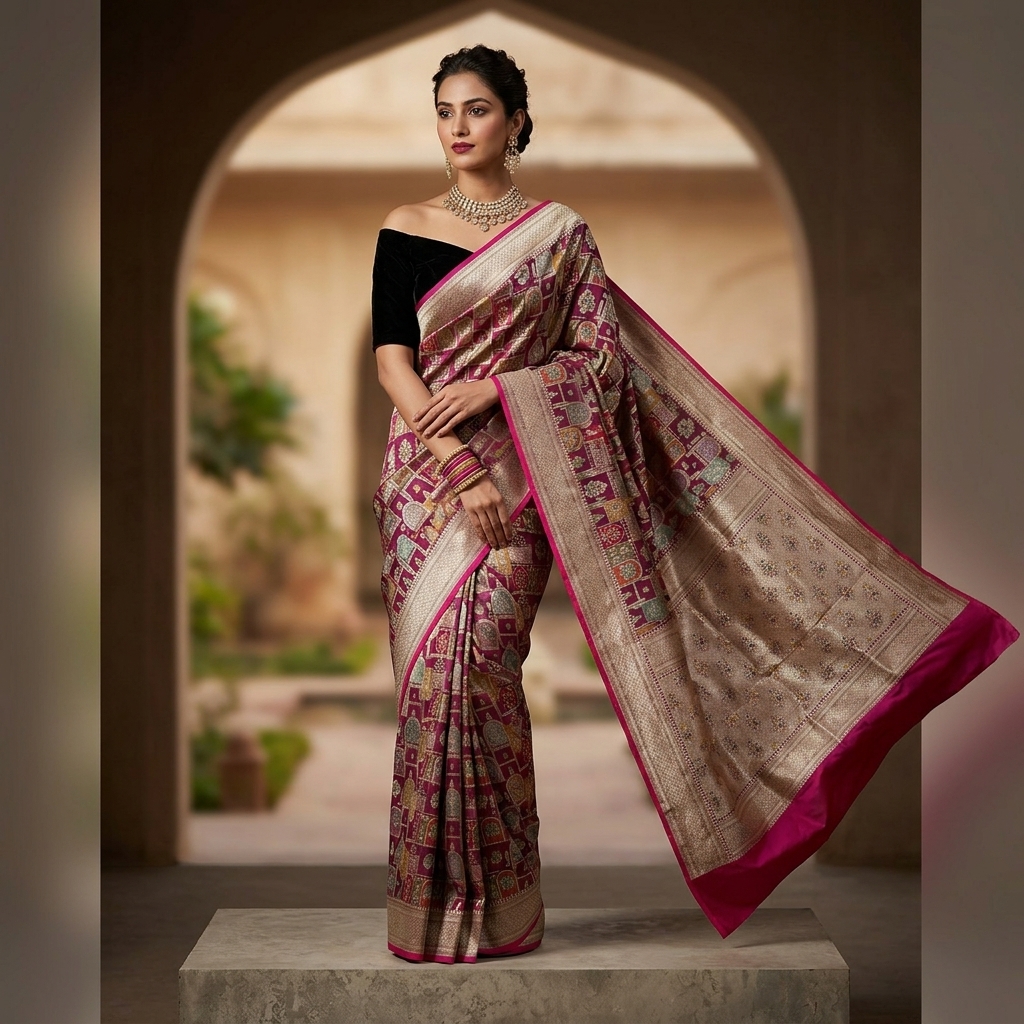 Rangkat Saree in Diverse Silk Textures