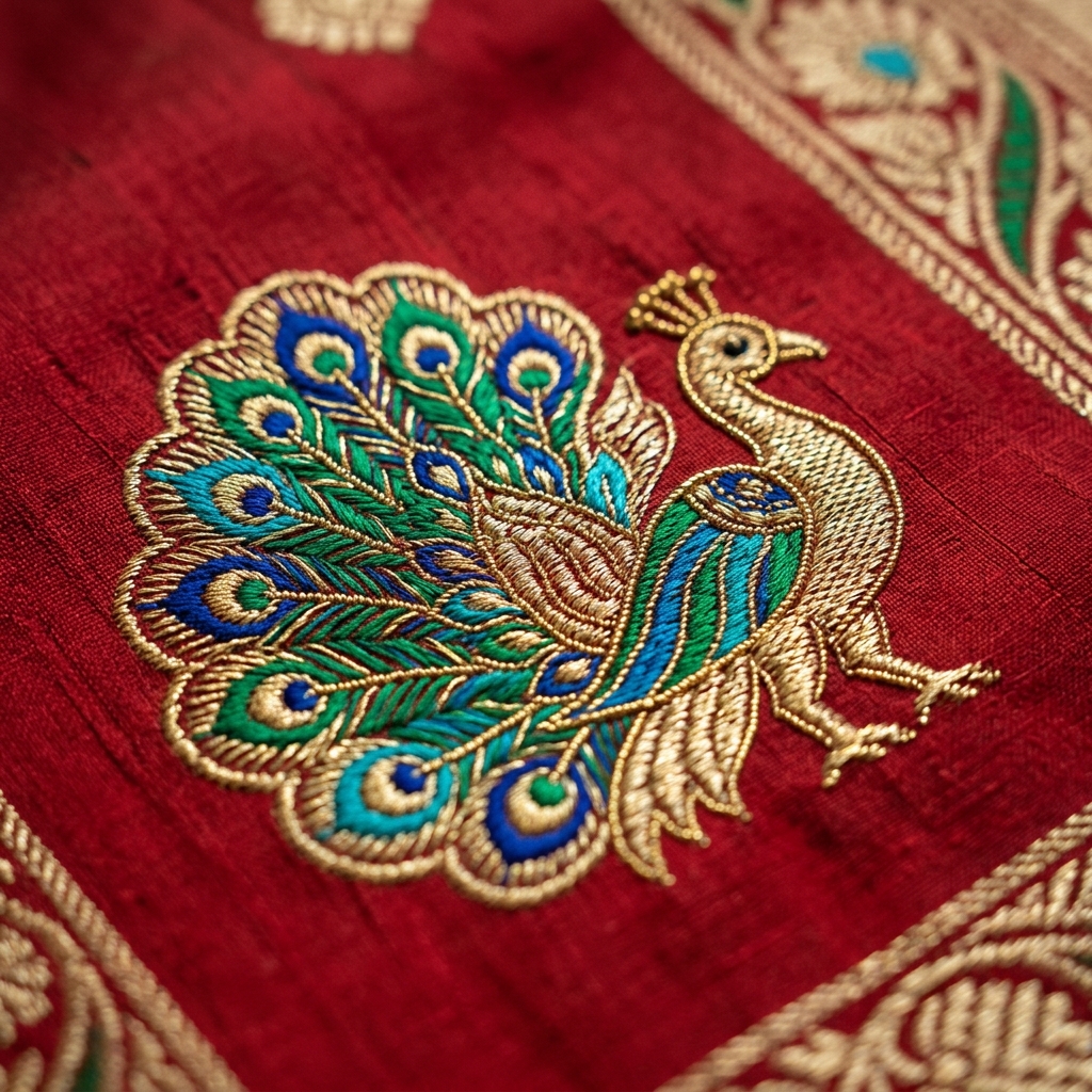 What is a Kadhua Banarasi Saree? Handloom Weaving Illustration